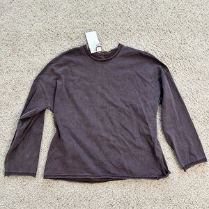 Zara Long Sleeve Tee in Dark Brown